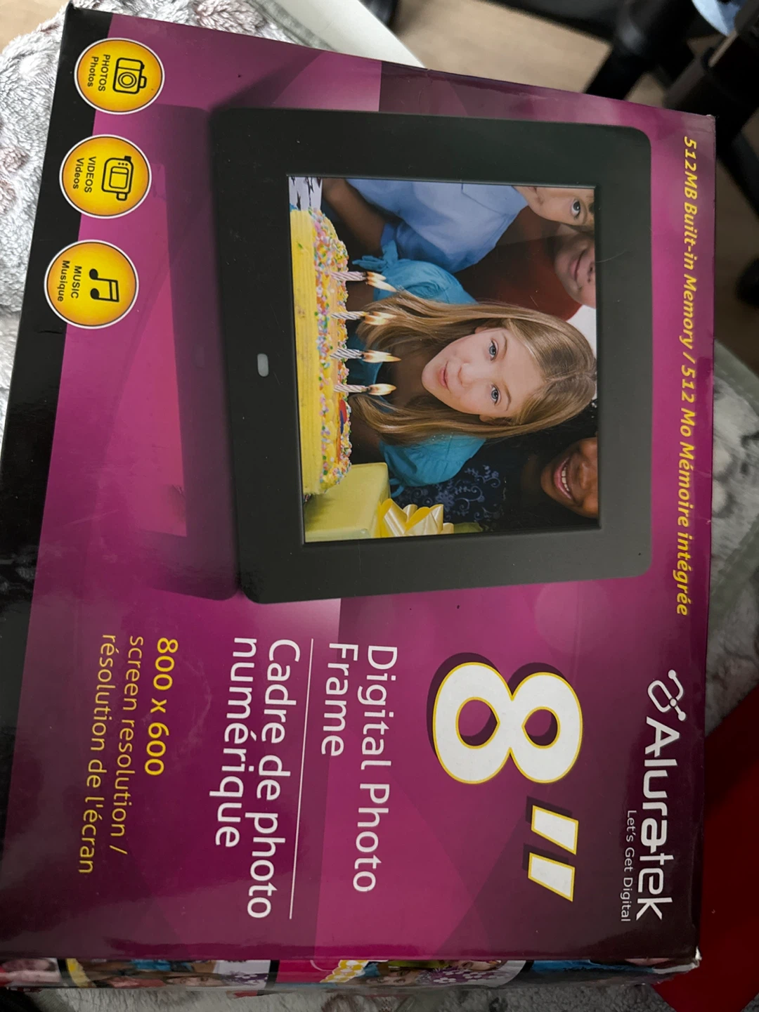 Aluratek 8" Digital Photo Frame - photo 4