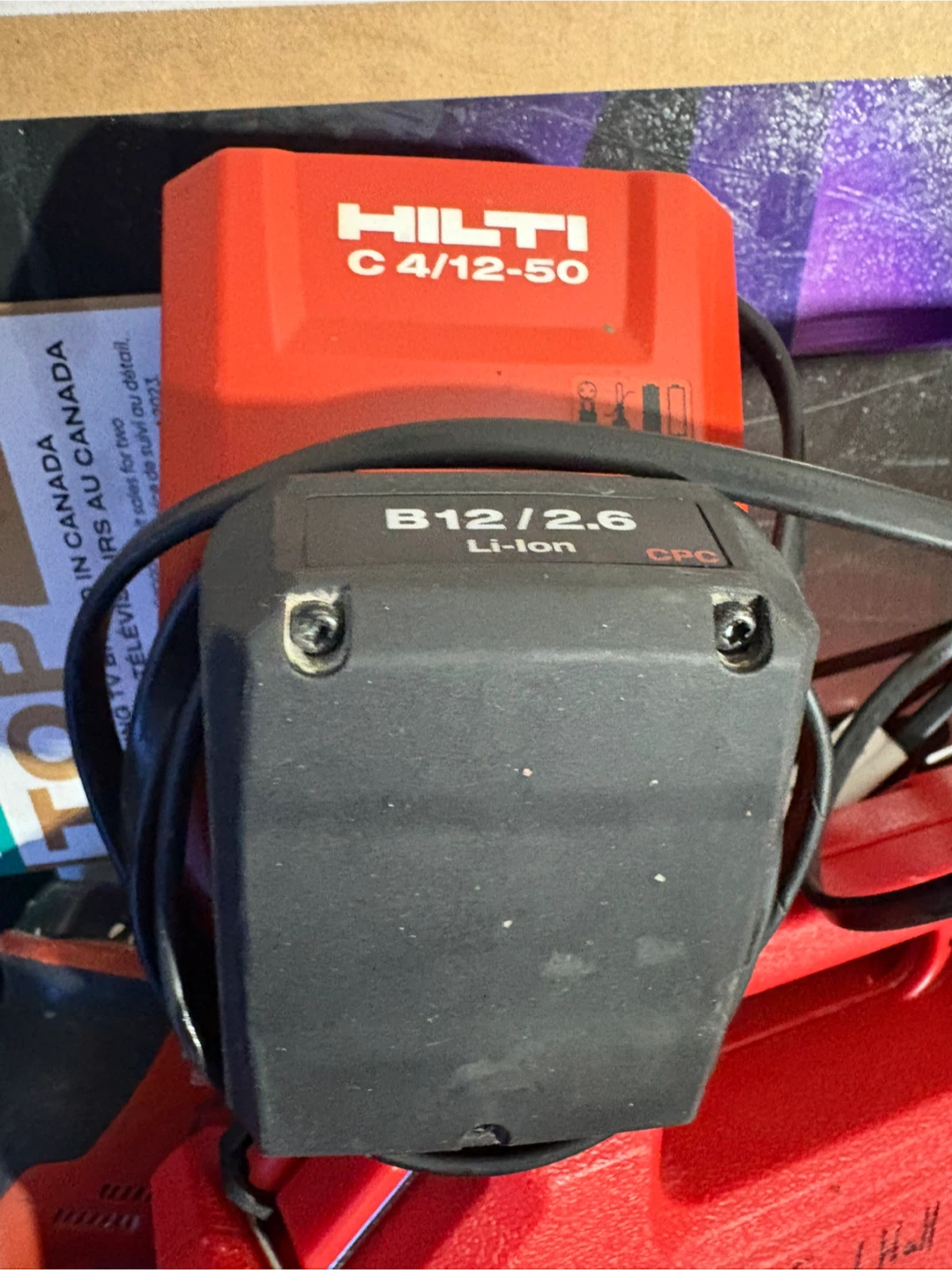 Hilti C 4/12-50 Battery Charger with B12/2.6 Li-Ion Battery - photo 4