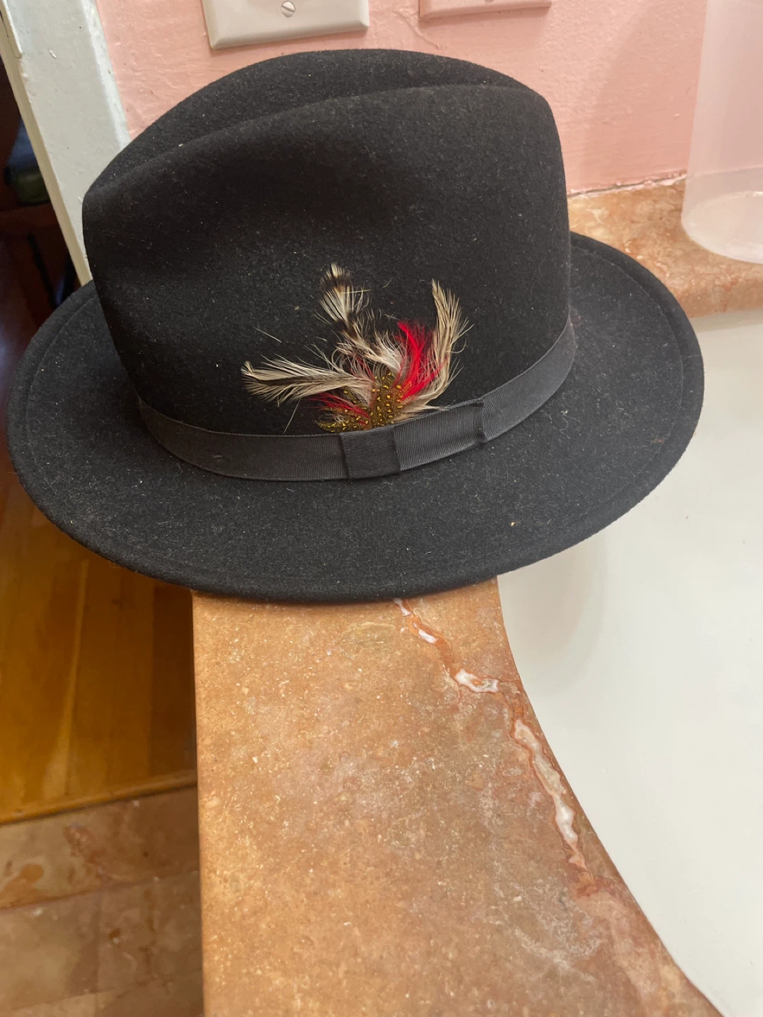 Black Felt Fedora Hat ❄️ winter declutters