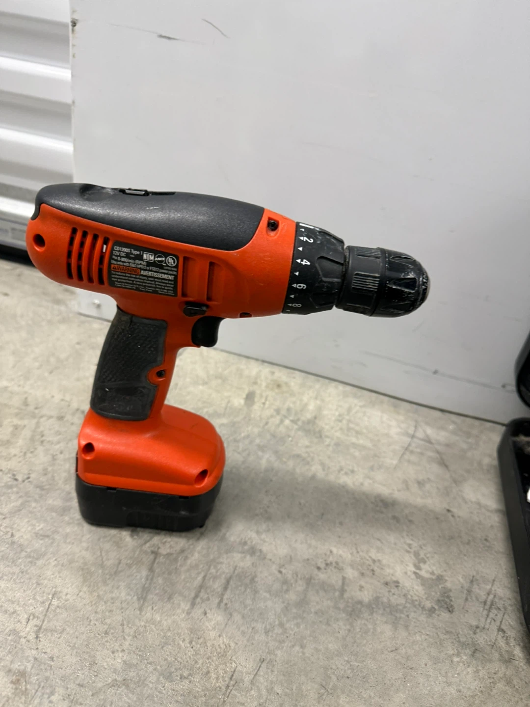 Black & Decker 12V Cordless Drill with Case and Charger