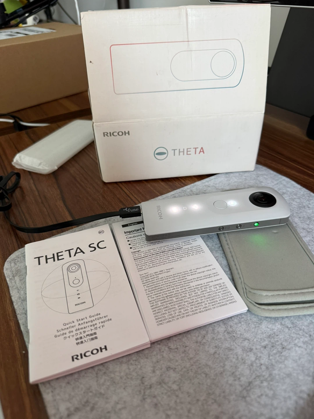 Ricoh Theta SC 360 Camera with Box and Manual