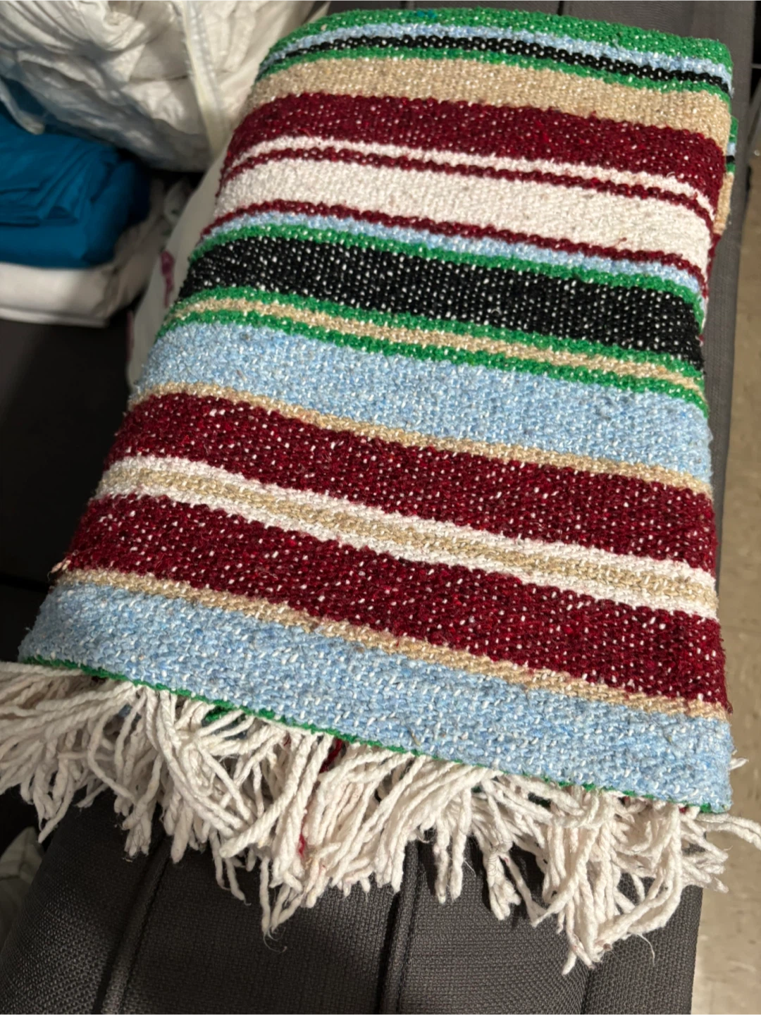 Authentic Indian throw blanket with Fringes