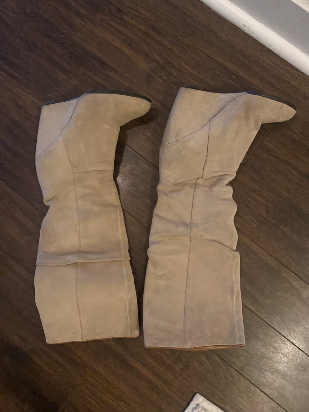 Tan Suede Knee-High Boots size 36