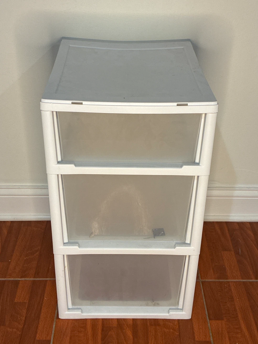 Sterilite 3 Drawer Plastic Rolling Cart White/Gray - photo 2