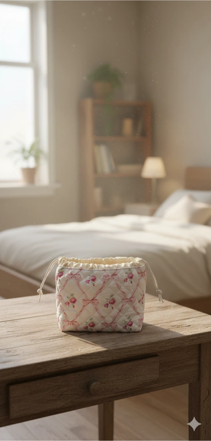 Quilted Drawstring Pouches - - photo 2