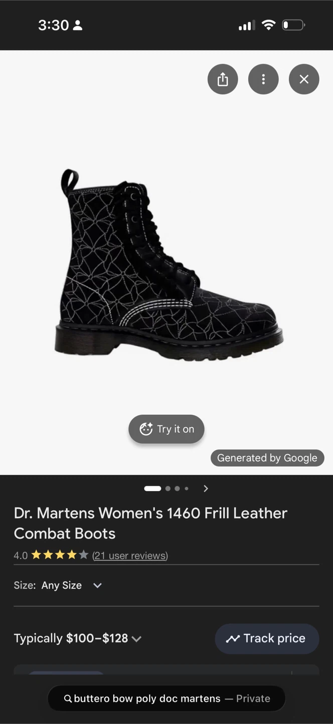 Dr. Martens Women's 1460 Quilted Combat Boots