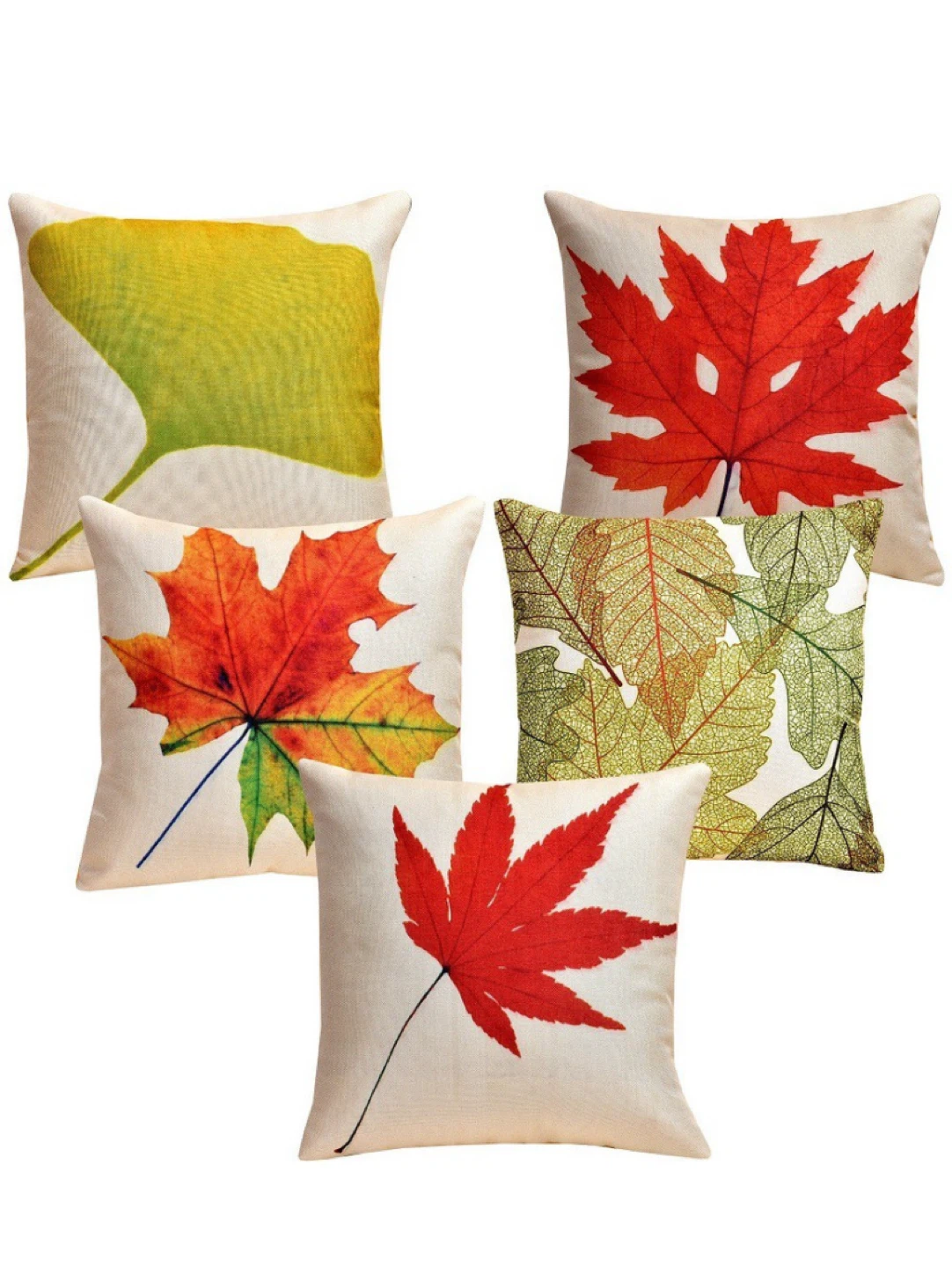 Autumn Leaf Throw Pillow Covers Set (4 Pieces)