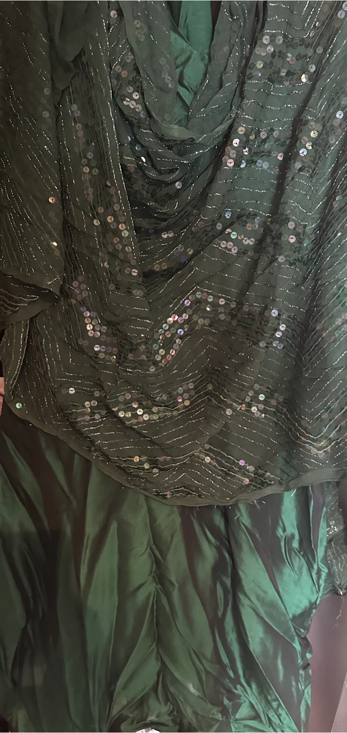 Women's Embellished Green Dress