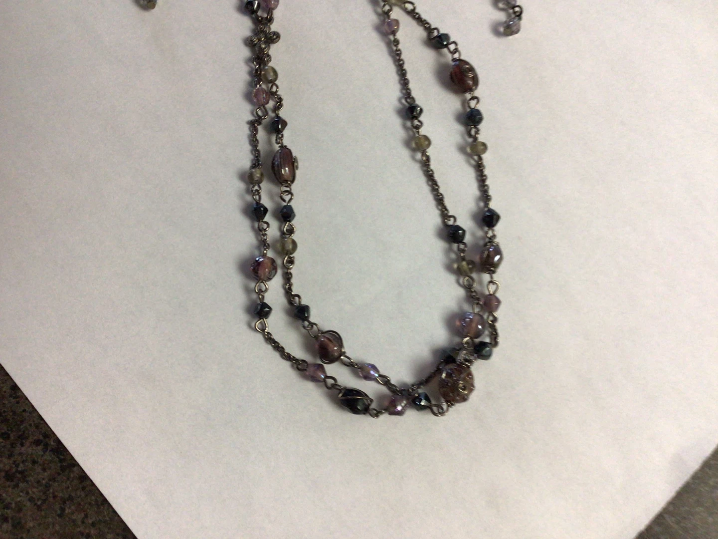 Vintage Beaded Necklace and Earring Set - photo 2