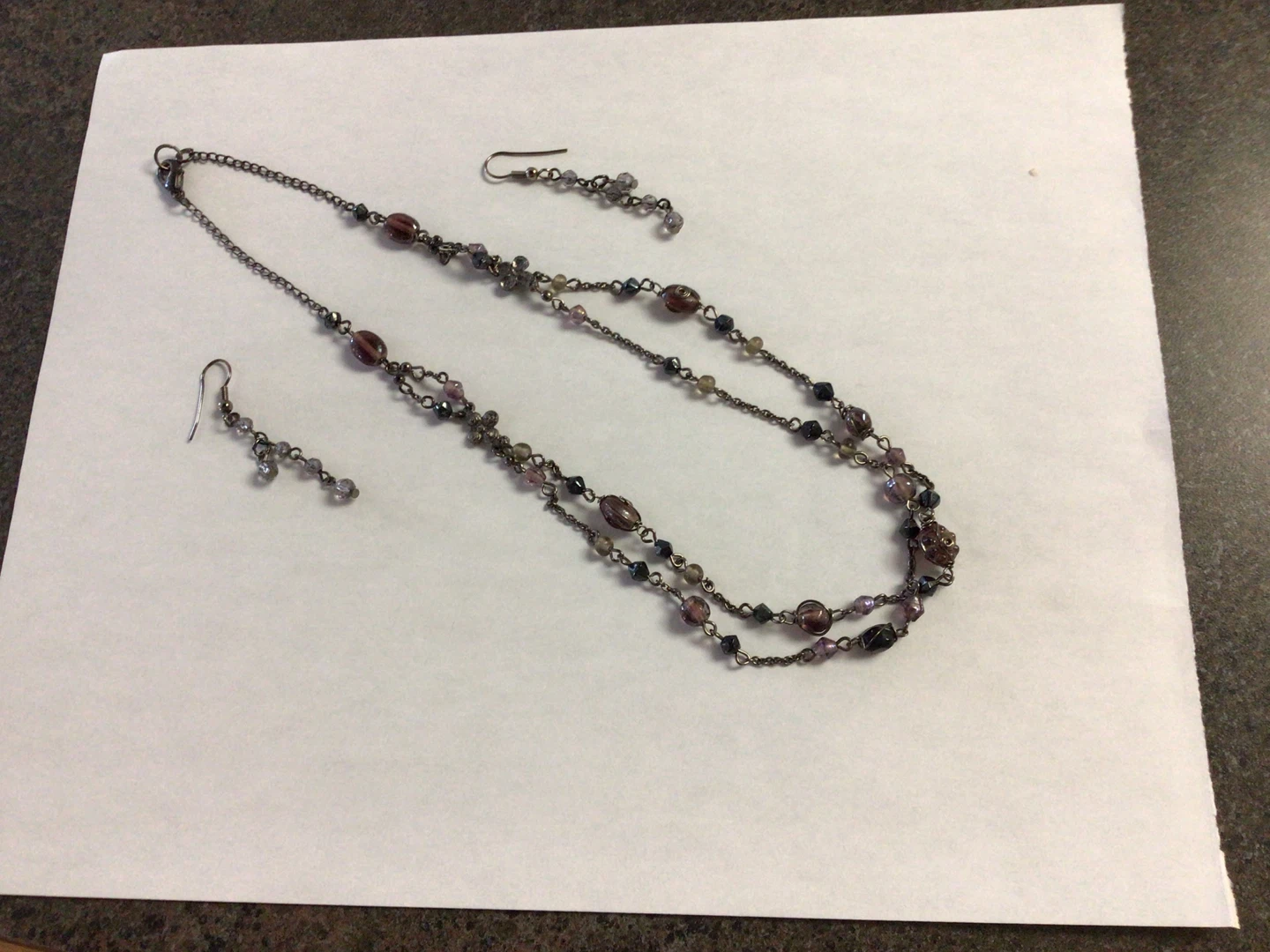 Vintage Beaded Necklace and Earring Set - photo 3