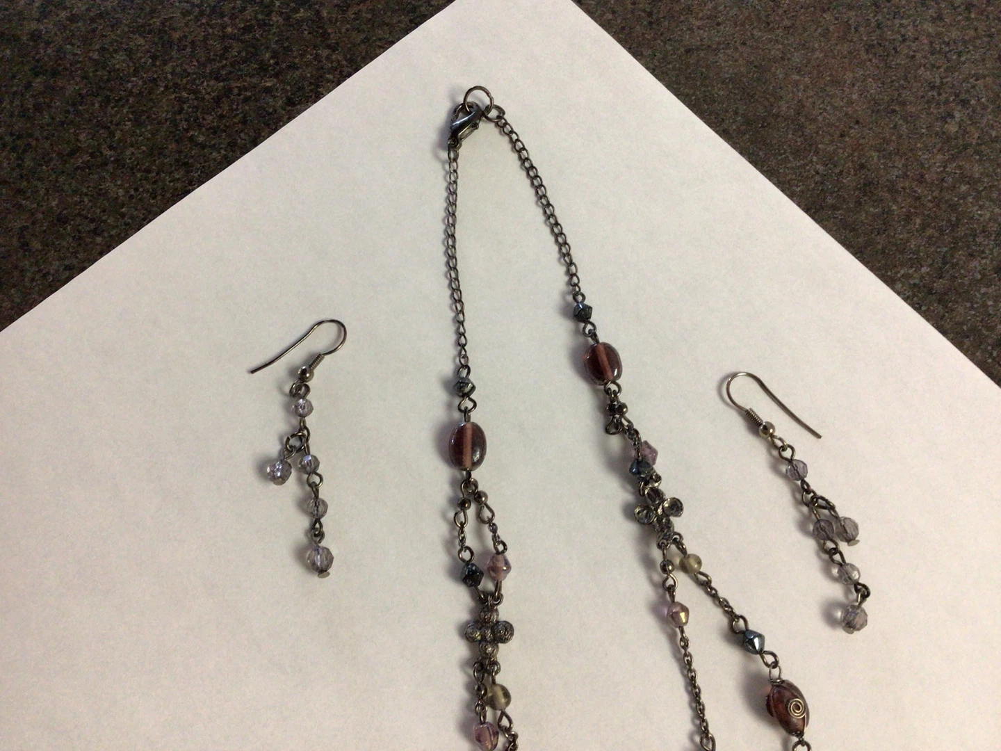 Vintage Beaded Necklace and Earring Set - photo 4