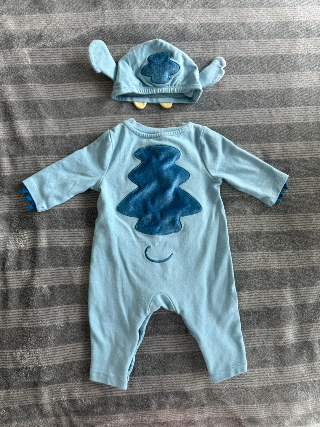 Disney Baby Stitch Costume Onesie & Hat 3-6M - photo 2