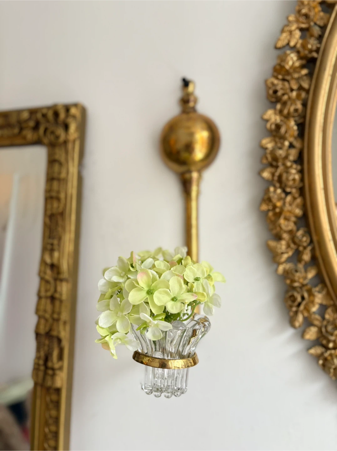 Vintage Brass and Crystal Sconce (Set of 2) - photo 2