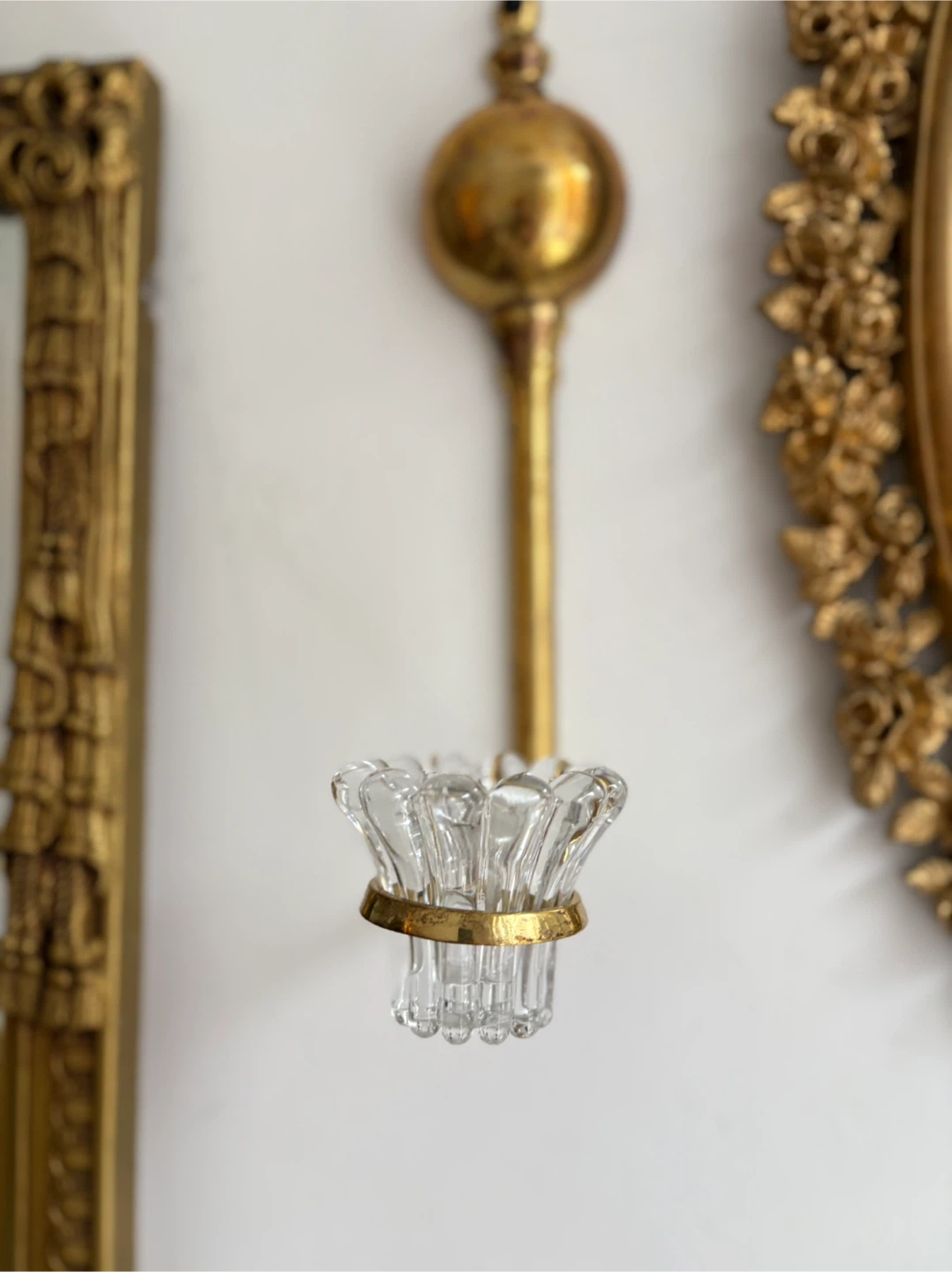 Vintage Brass and Crystal Sconce (Set of 2) - photo 4