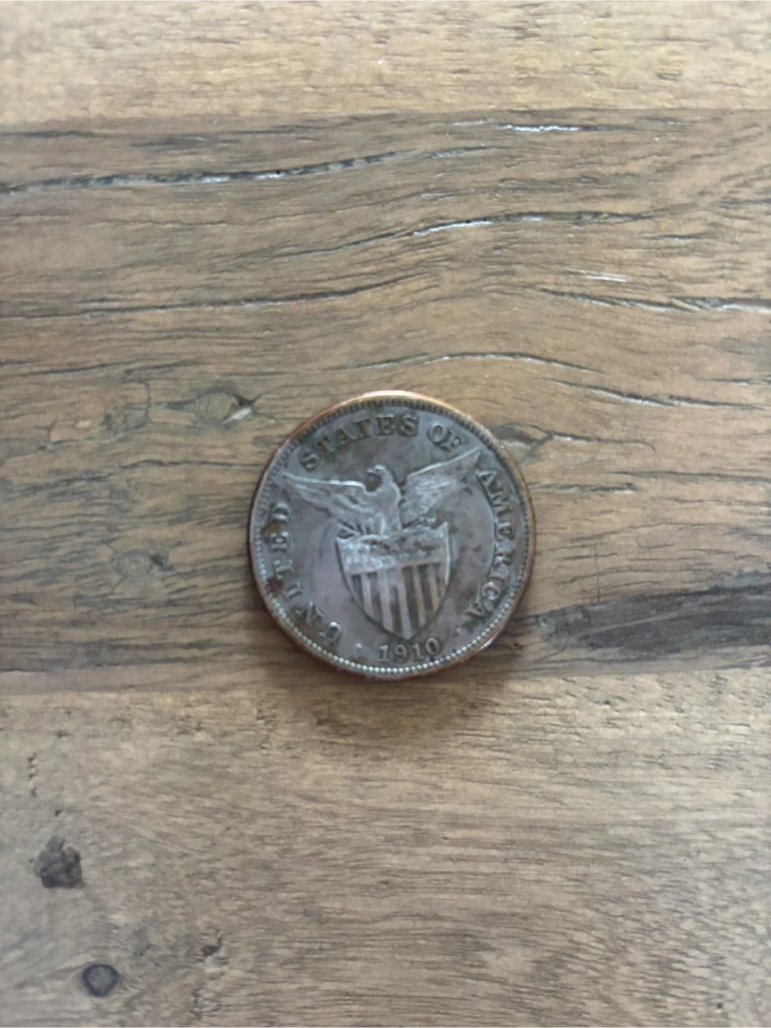 1910 United States–Philippines 1 Peso Silver Coin