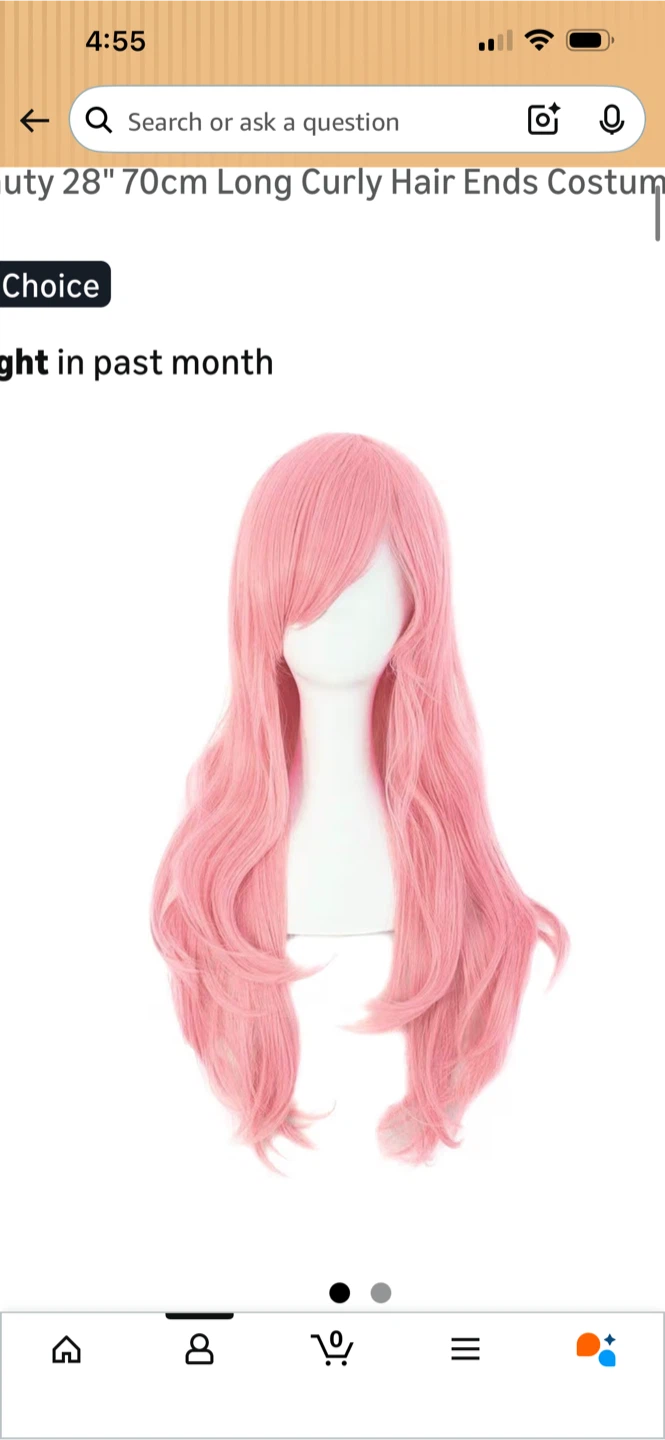 Two Wigs!  28" Synthetic Cosplay Wig (Pink & Blonde)