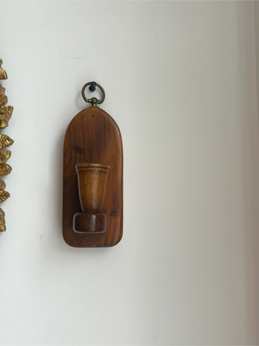 Wooden Wall Sconce Candle Holder - photo 3