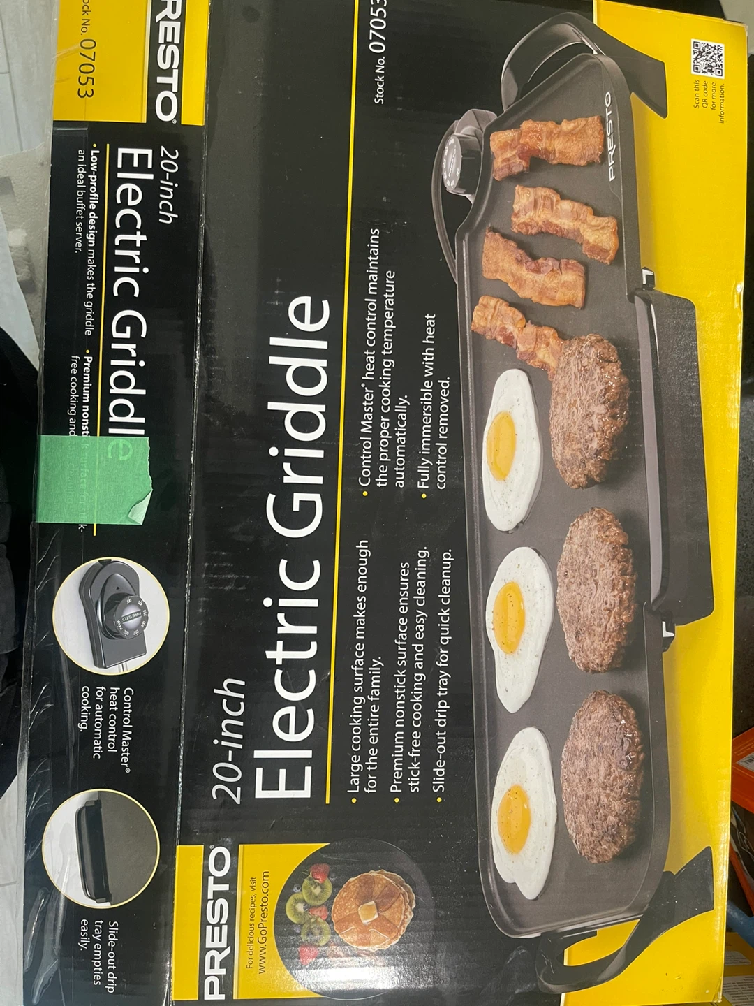 Presto 20-inch Electric Griddle