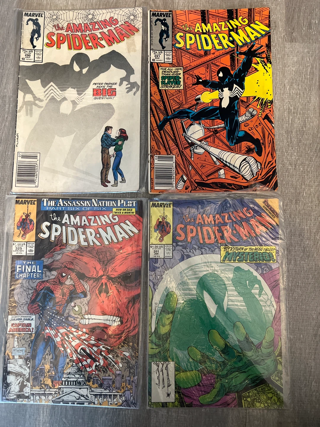 The Amazing Spider-Man Comic Lot (Issues 251, 311, 325, 333)