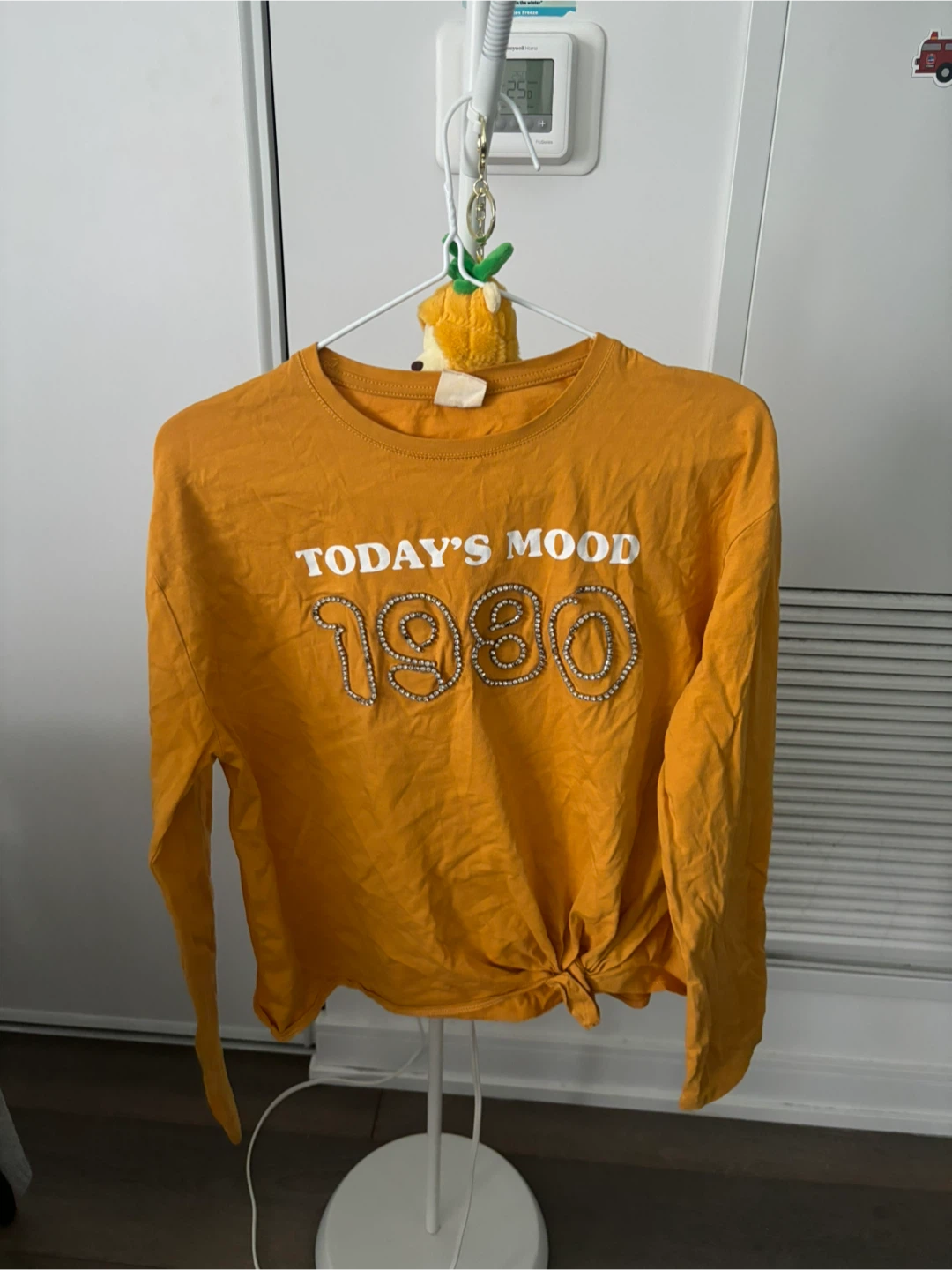 Zara Yellow "Today's Mood 1980" Long Sleeve Shirt