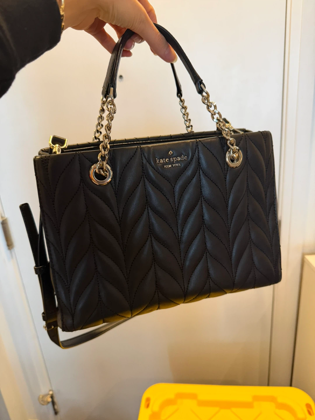 Kate Spade Black Quilted Leather Shoulder Bag