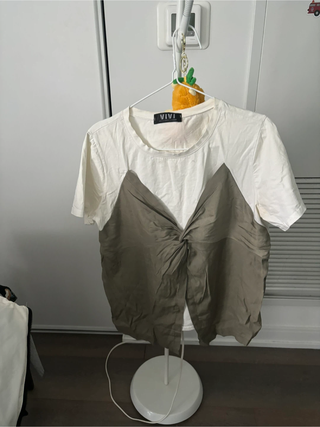 Two-Tone Twisted T-Shirt