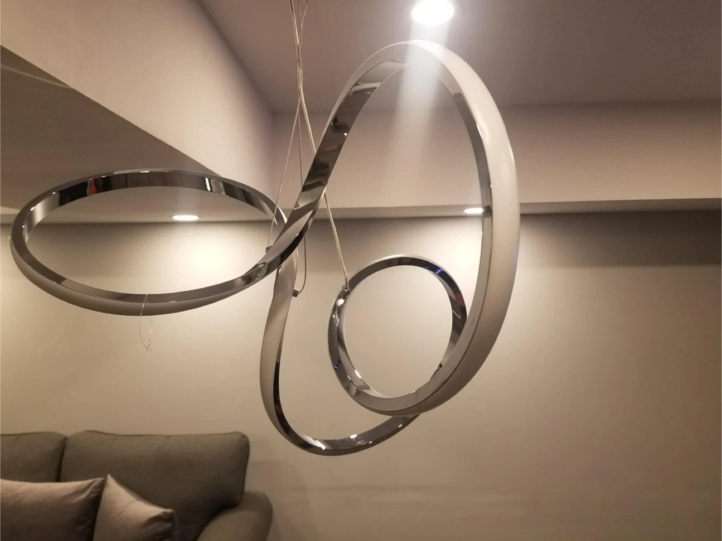 Modern Swirl LED Chandelier