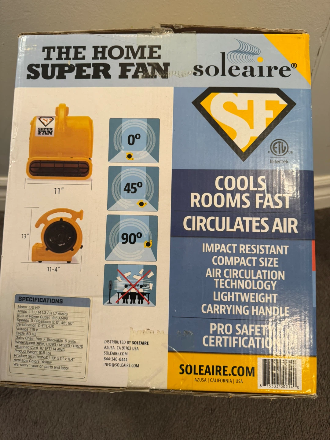 Soleaire The Home Super Fan SF-20-Y - photo 2