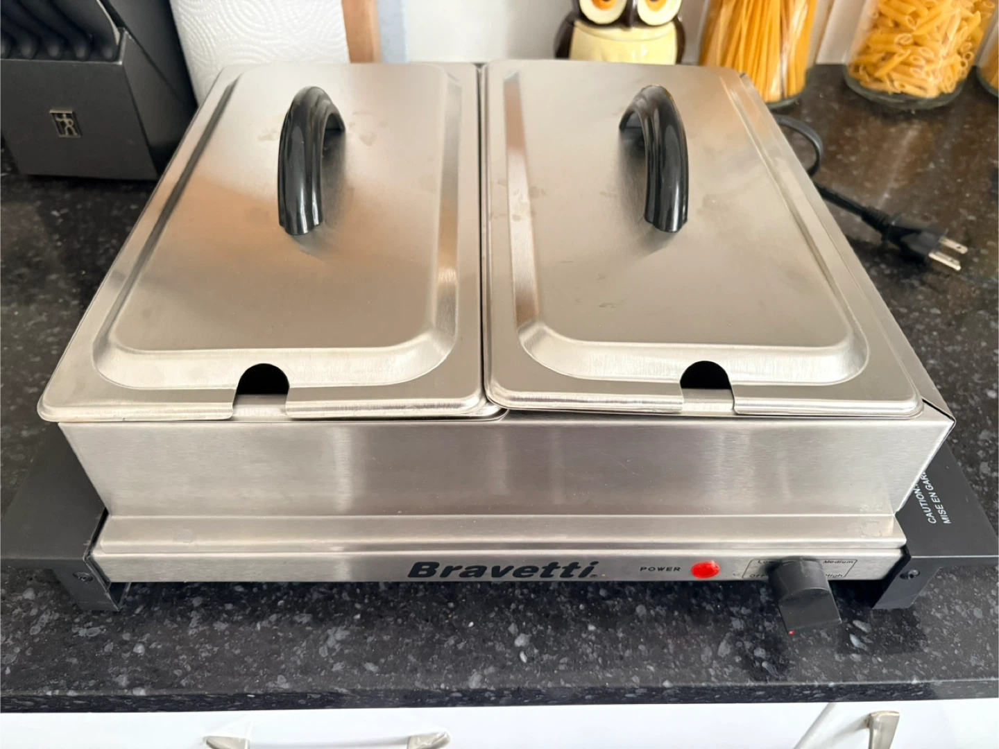 Bravetti 2 Tray Stainless Steel Buffet Server and Warming Tray - photo 2