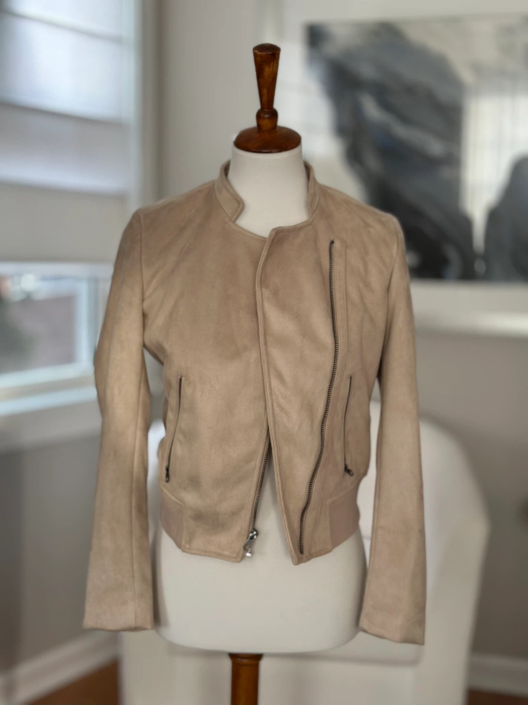 Banana Republic Faux Suede Moto Jacket  PXS 🥕