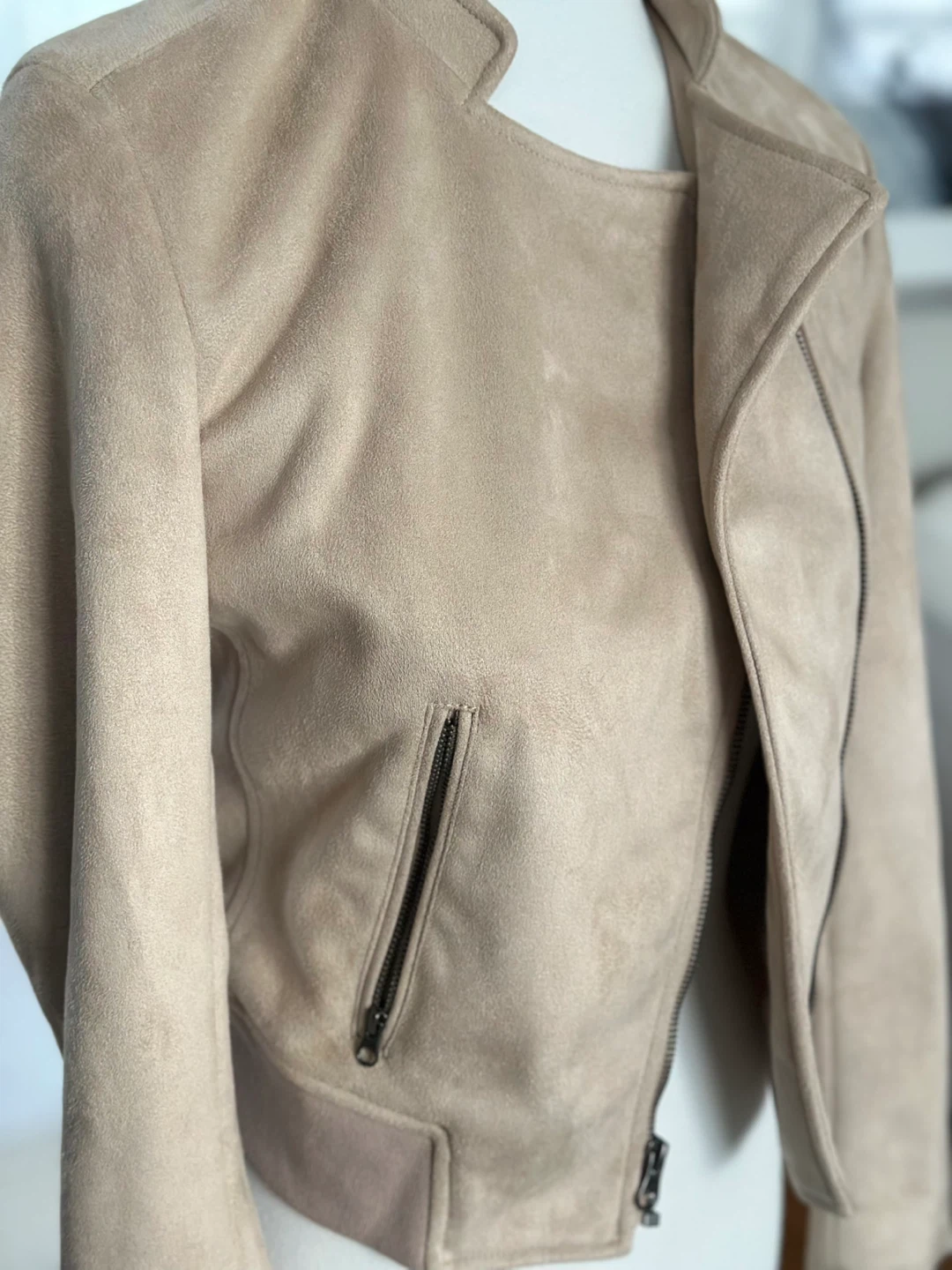 Banana Republic Faux Suede Moto Jacket  PXS 🥕 - photo 3