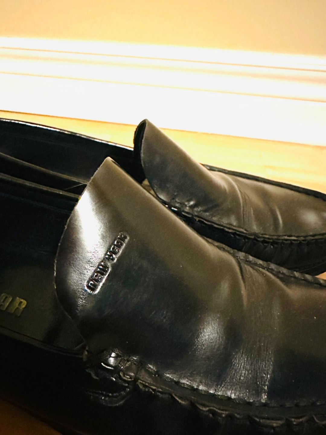 Black Leather Loafers - Men’s size 8, Women 9.5 - photo 3