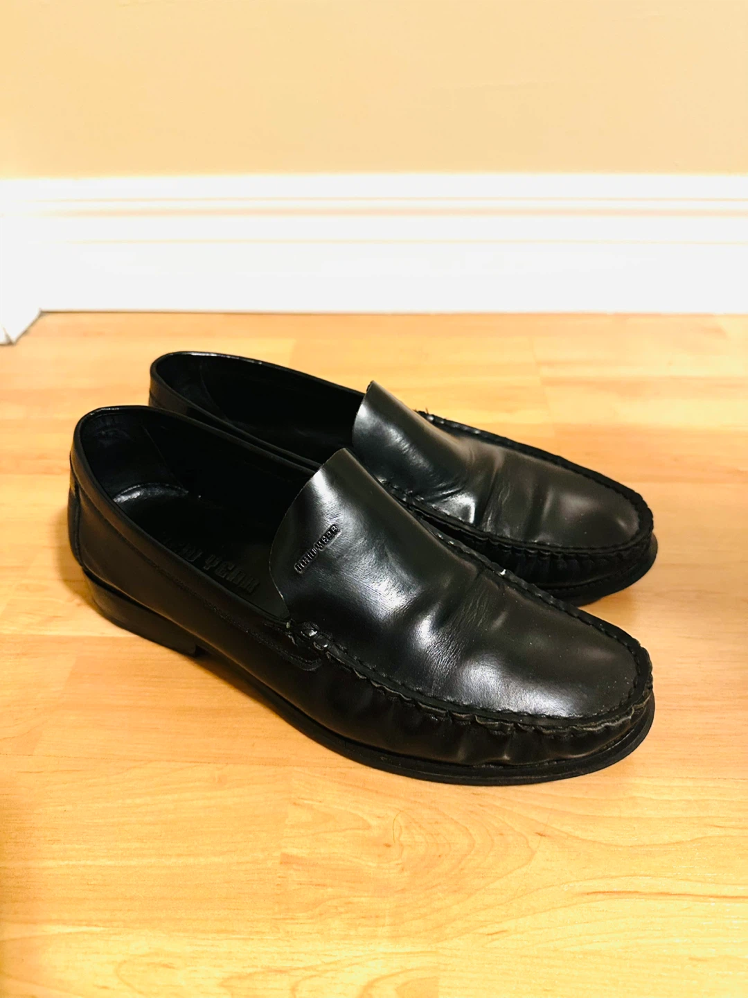 Black Leather Loafers - Men’s size 8, Women 9.5 - photo 2