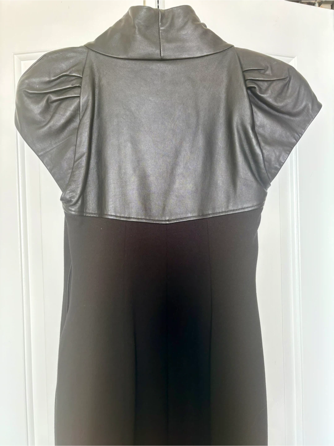 L.A.M.B. Black Dress with Faux Leather Accents - photo 3