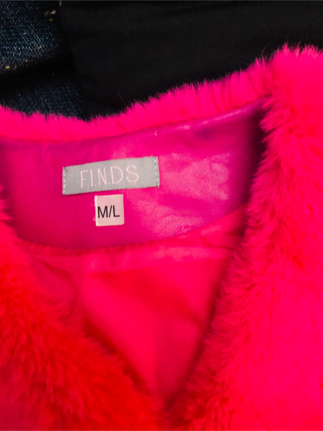 FINDS Faux Fur Vest - Bright PinkM/L - photo 2