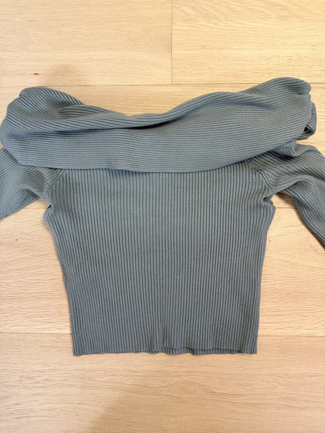 Abercrombie & Fitch Off-the-Shoulder Top Olive Green Size S - photo 4