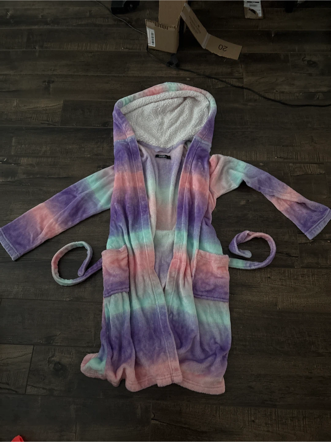 George Tie-Dye Fleece Robe XL (14-16)