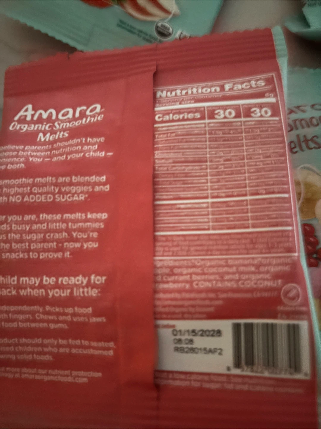 Amara Organic Smoothie Melts - Mixed Red Berries - photo 4