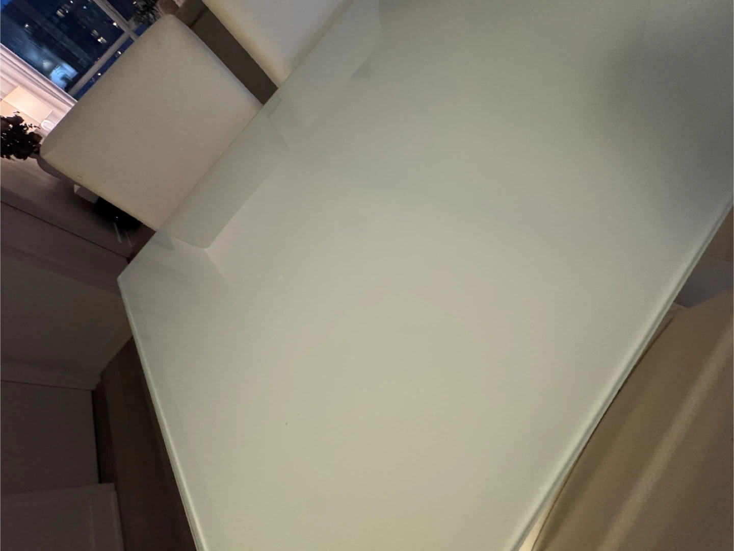 Modern Glass Top Dining Table with Metal Frame - photo 4