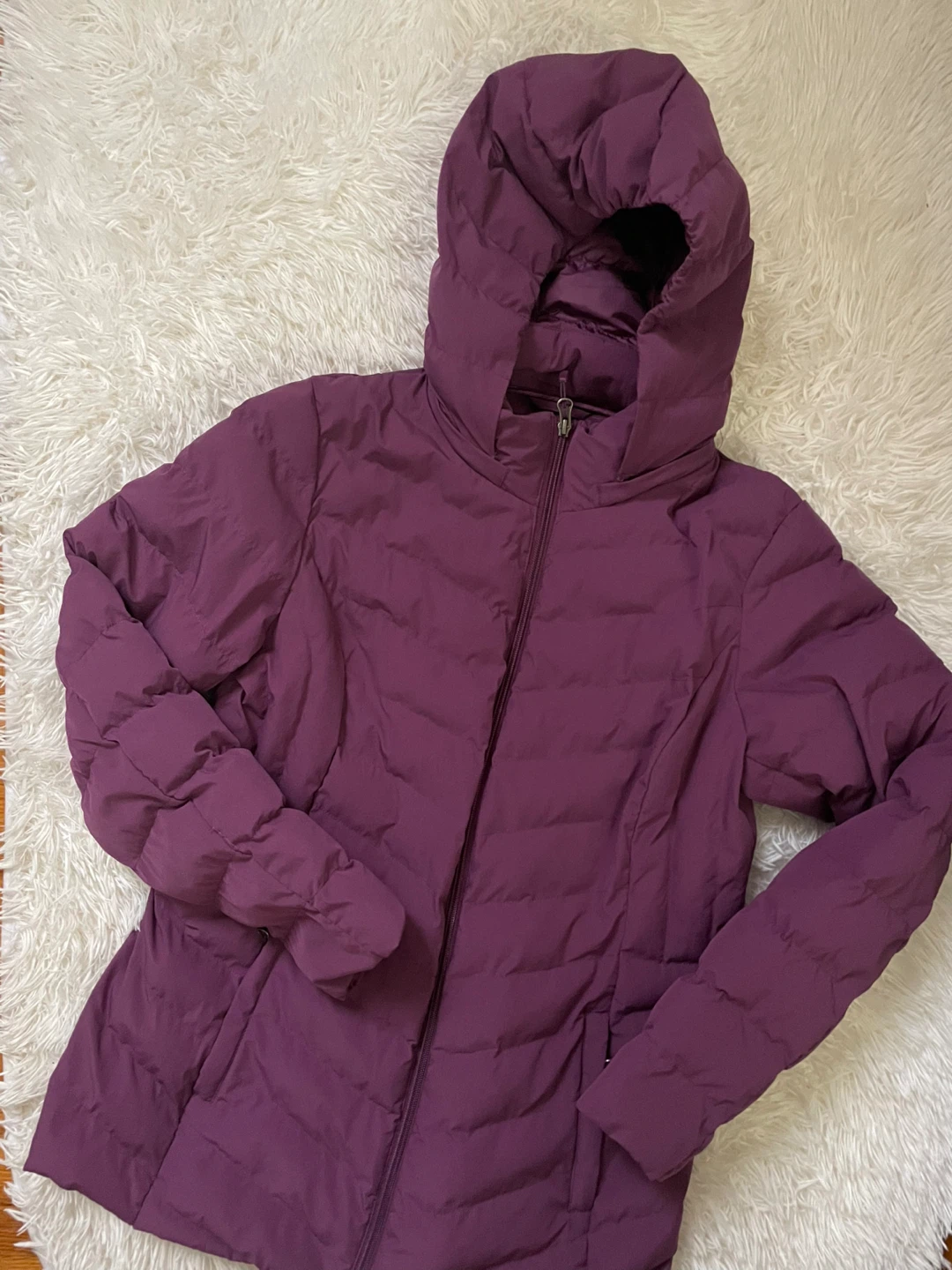 Puffer Jacket - Plum - M