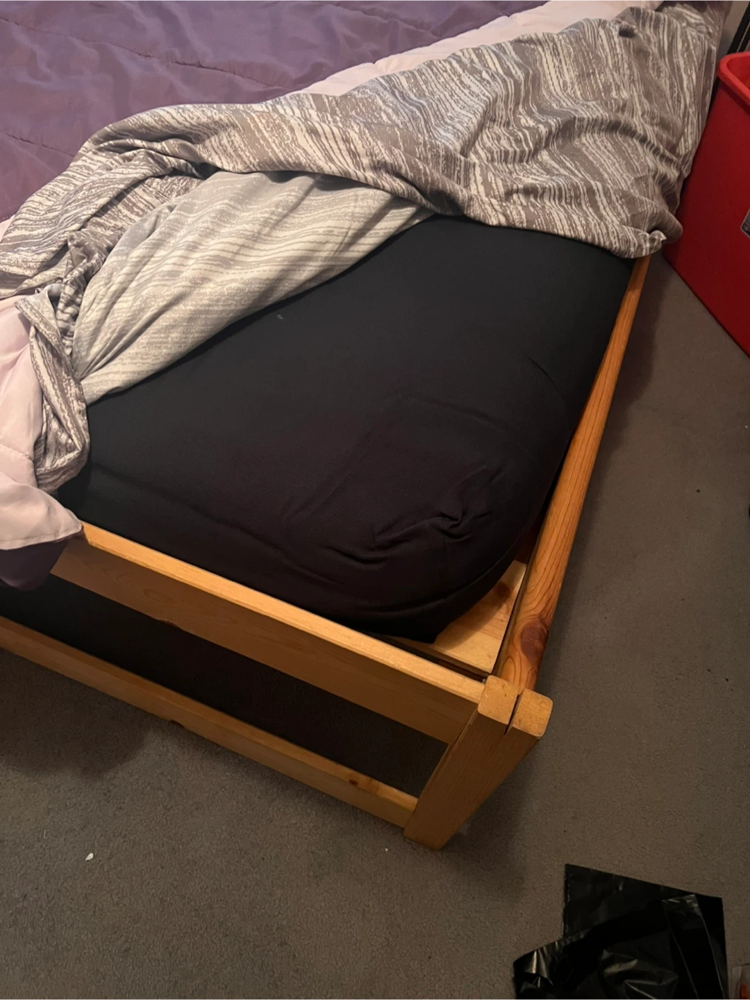 Wooden Bed Frame with Headboard - photo 4