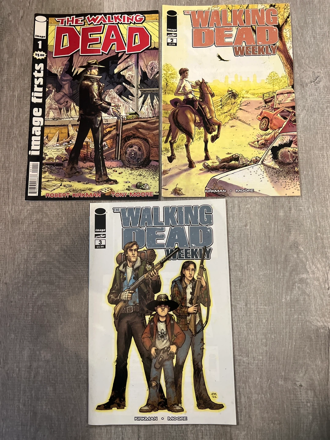 The Walking Dead Comic Issues 1, 2, & 3