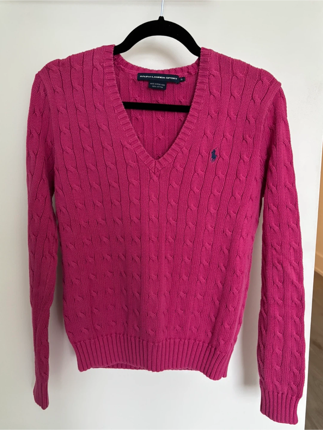 Ralph Lauren Sport Pink Cable Knit Sweater Vest XL
