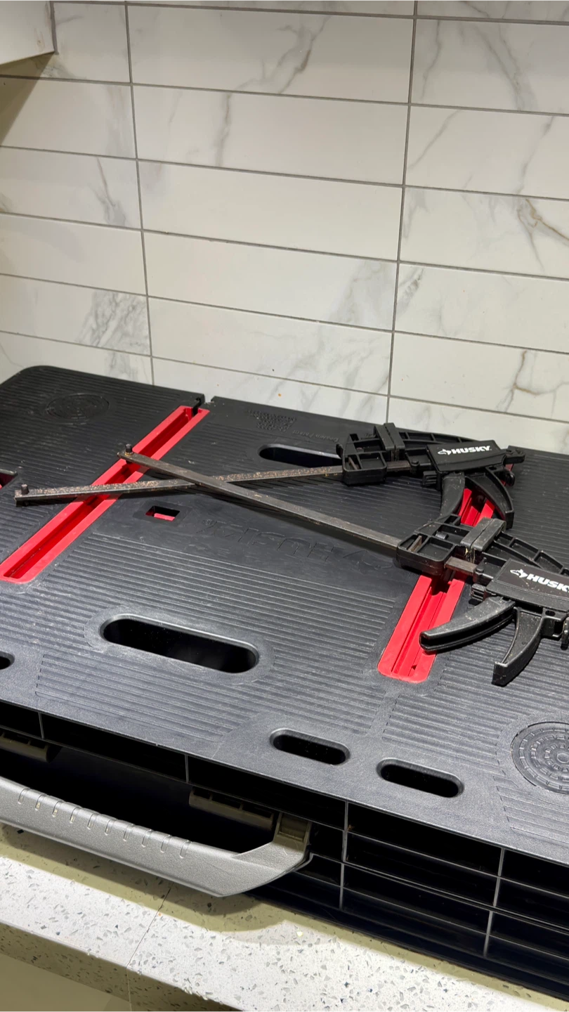Husky Folding Workbench with Clamps - photo 2