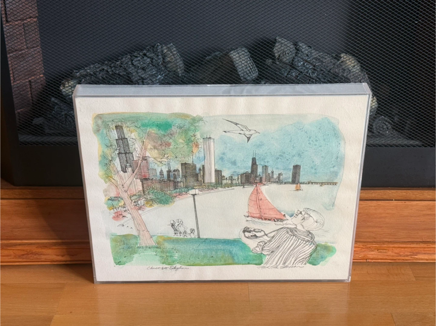 Chicago Skyline Print by Mark McMahon 1975