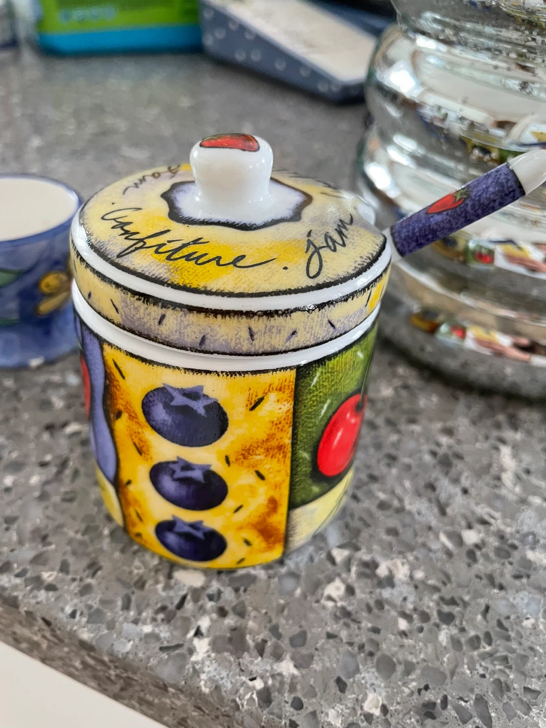 Jam jar with spoon - photo 2