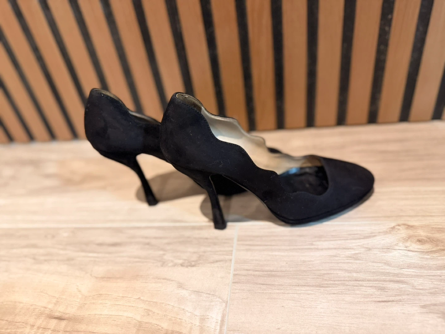 Prada Black Suede Pumps - Size 36 1/2 - photo 4