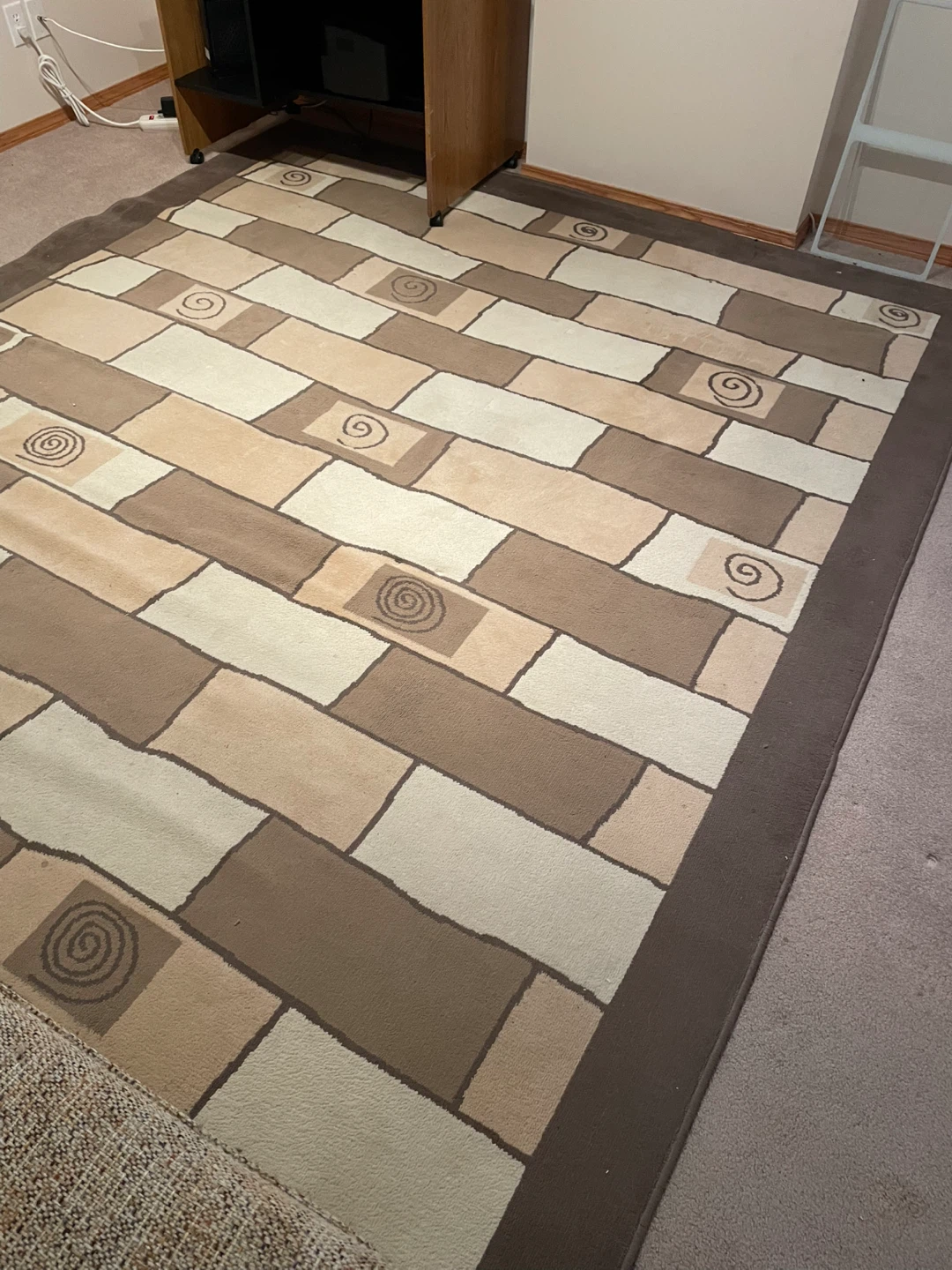Area Rug with Block Pattern