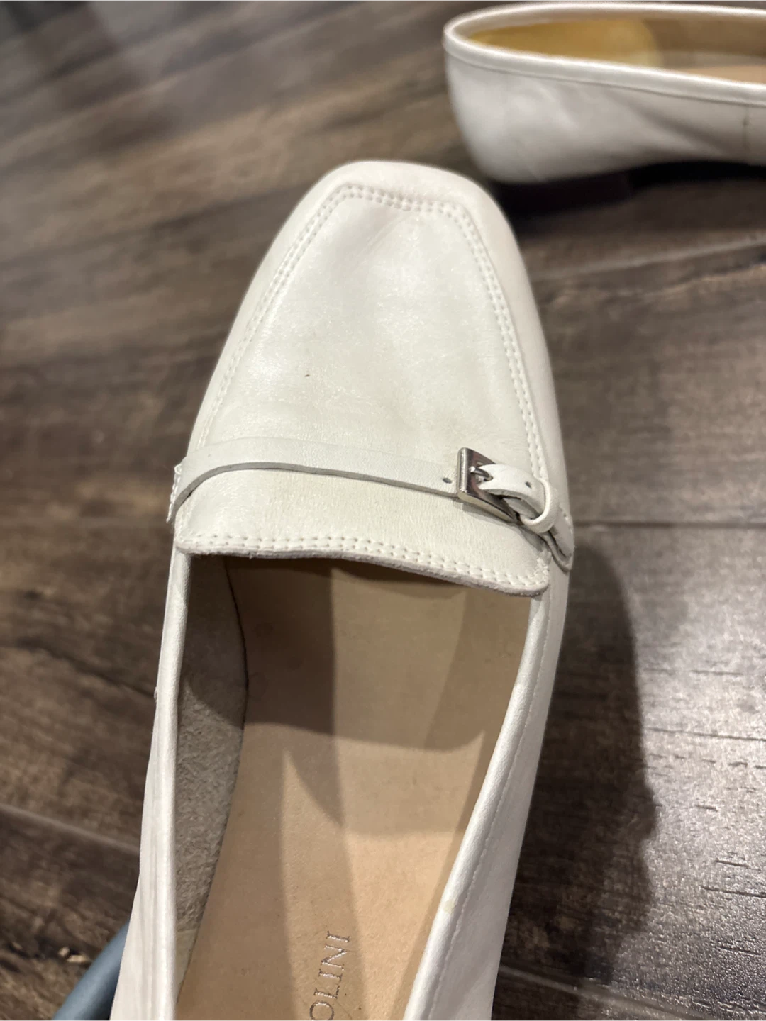 Enzo Angiolini Women's White Leather Loafers Size 10 - photo 5