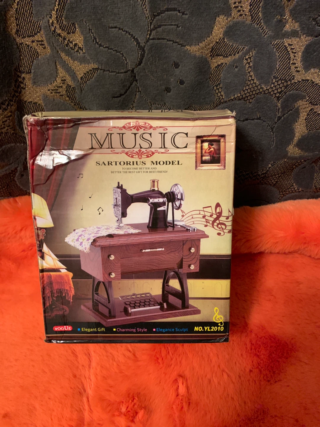 New Music Sartorius Model Sewing Machine Music Box